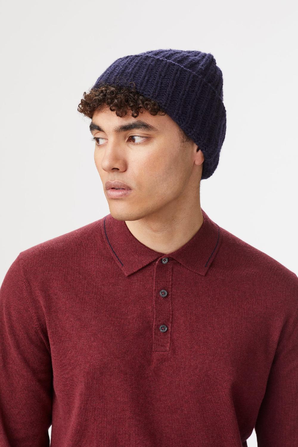 Lock & Co Hatters Unisex Lock X Joe Watchman Beanie In Navy Cashmere
