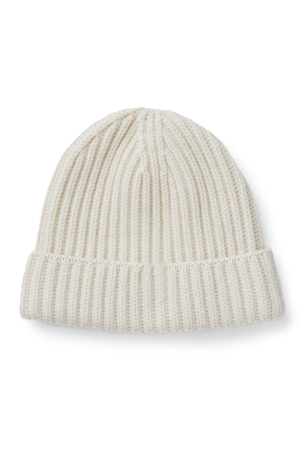 lock & co hatters Unisex Rannoch Beanie In Cream Cashmere