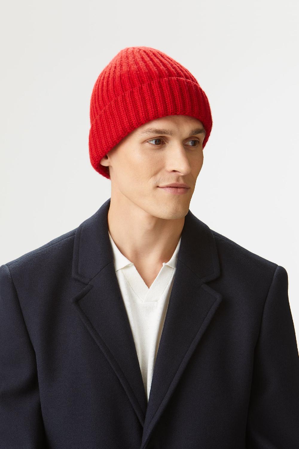 Lock & Co Hatters Unisex Rannoch Beanie In Red Cashmere