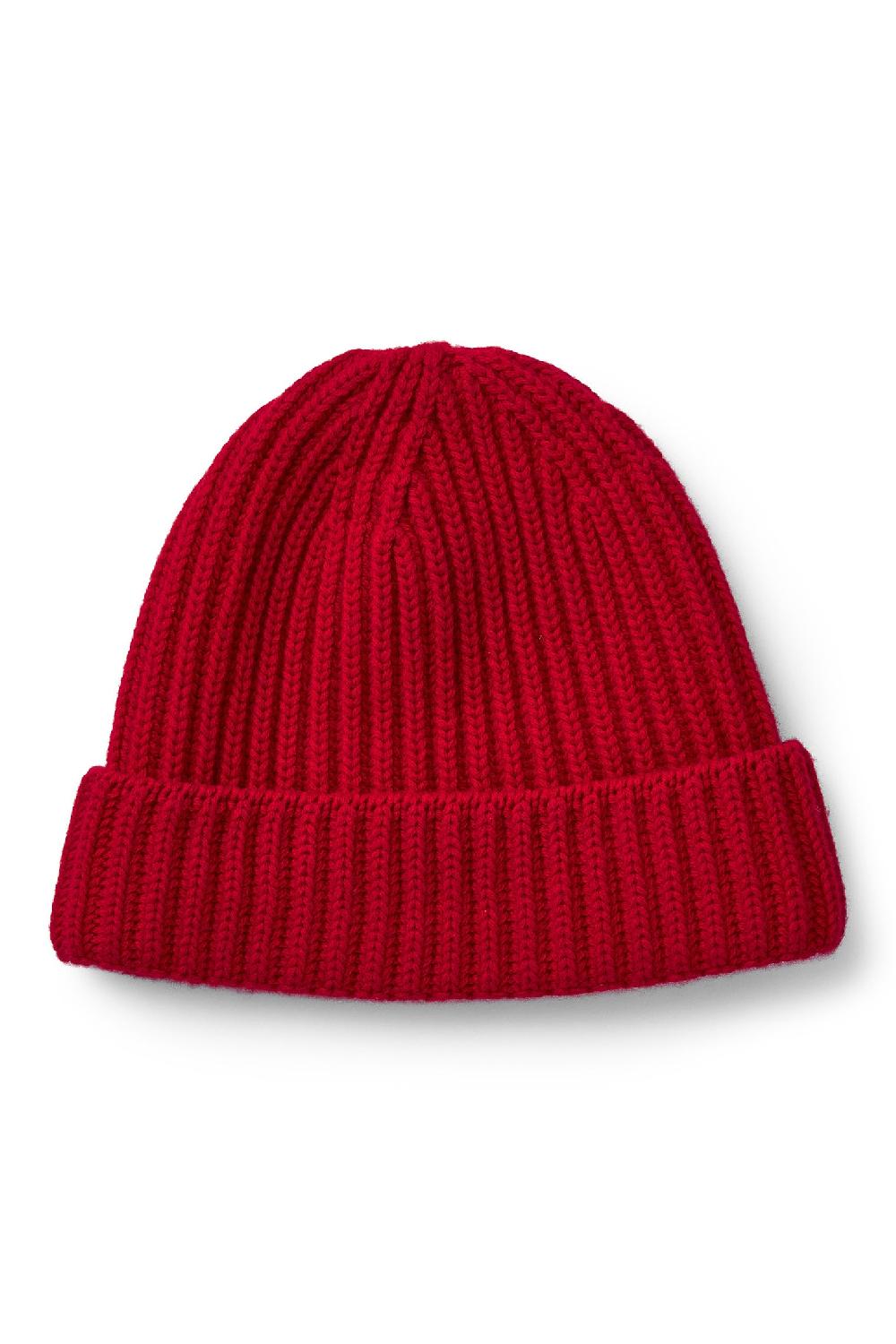 lock & co hatters Unisex Rannoch Beanie In Red Cashmere