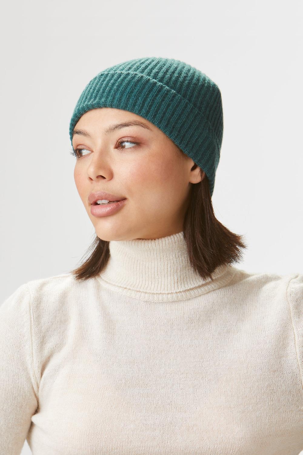 Lock & Co Hatters Unisex Ski Beanie In Green Cashmere