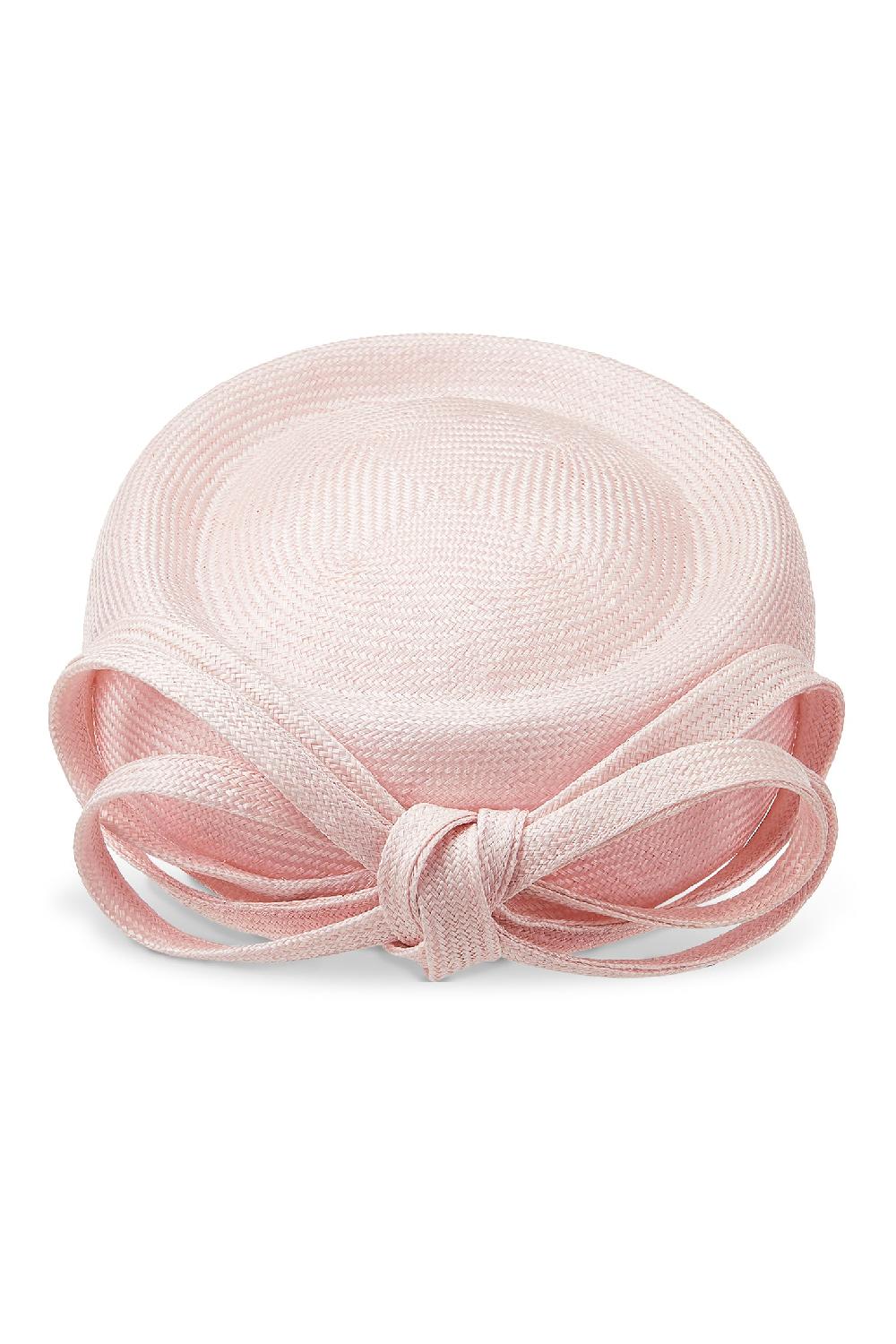 Lock & Co Hatters Verbena Parasisal Straw Pale Pink Pillbox Hat