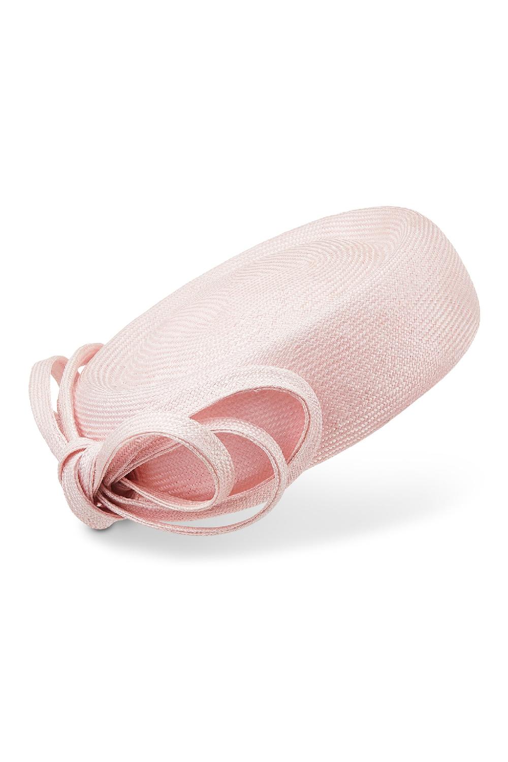 Lock & Co Hatters Verbena Parasisal Straw Pale Pink Pillbox Hat