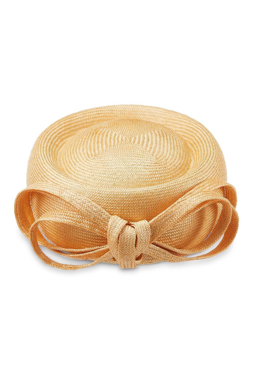 Lock & Co Hatters Verbena Parasisal Straw Yellow Pillbox Hat