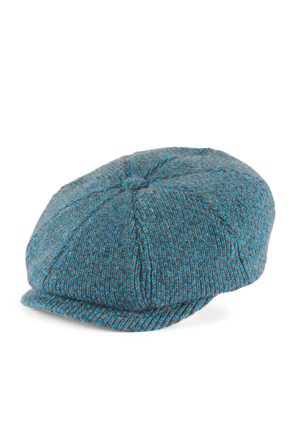 Lock & Co Hatters Whitebridge Turquoise Cashmere Bakerboy Cap