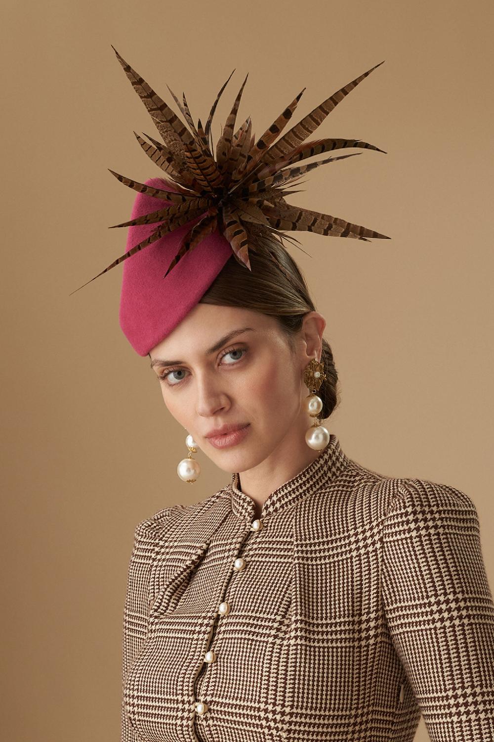 lock & co hatters Winter's Tale Pink Velour Fur Felt Percher Hat