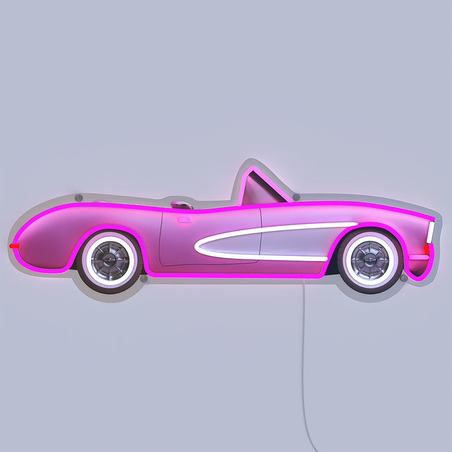 Locomocean Classic Pink Car Neon LED Sign - Wall Mounted