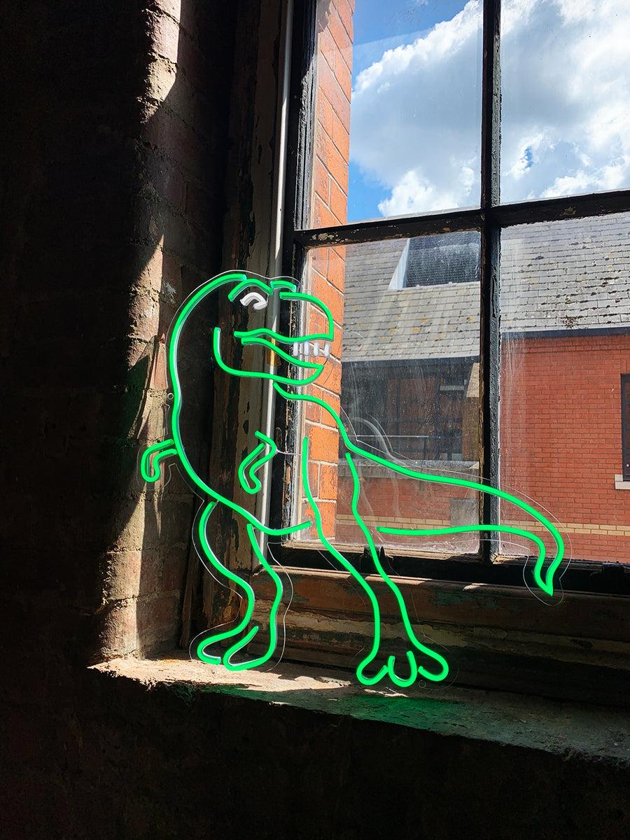 Locomocean 'Dinosaur' Green Neon LED Wall Mounted Sign