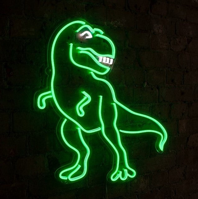 locomocean 'Dinosaur' Green Neon LED Wall Mounted Sign