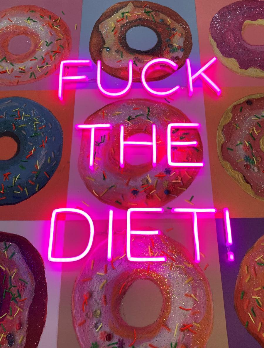 Locomocean 'F The Diet' Wall Artwork - LED Neon (R Rated)
