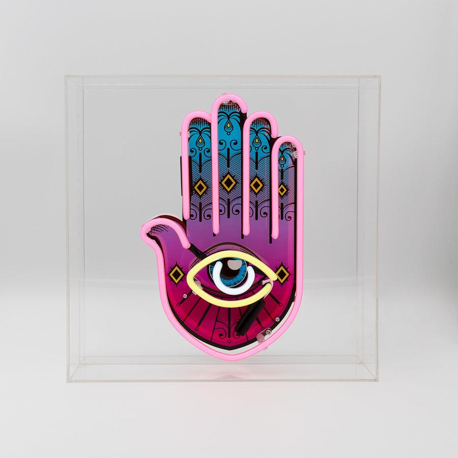 locomocean 'All Seeing Eye' Large Glass Neon Sign
