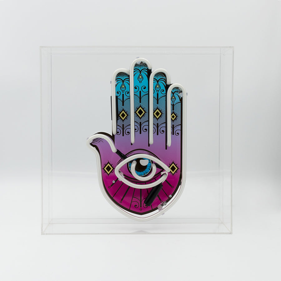 locomocean 'All Seeing Eye' Large Glass Neon Sign