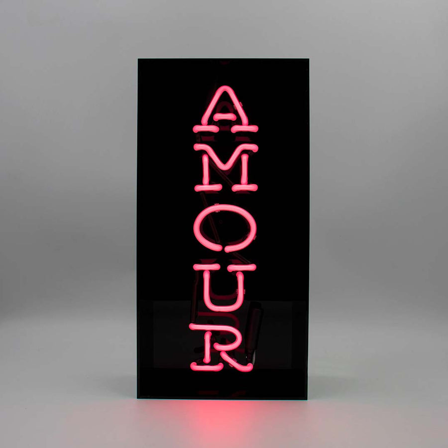 Locomocean 'Amour' Glass Neon Sign - Black Acrylic