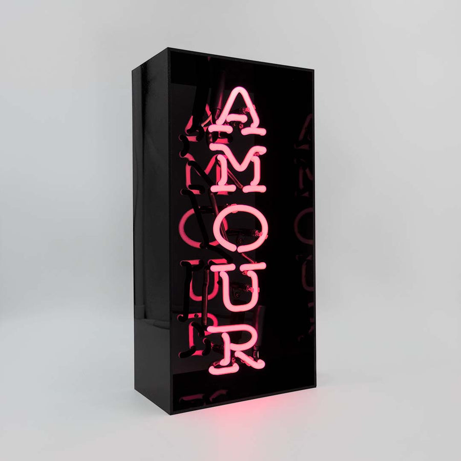 locomocean 'Amour' Glass Neon Sign - Black Acrylic