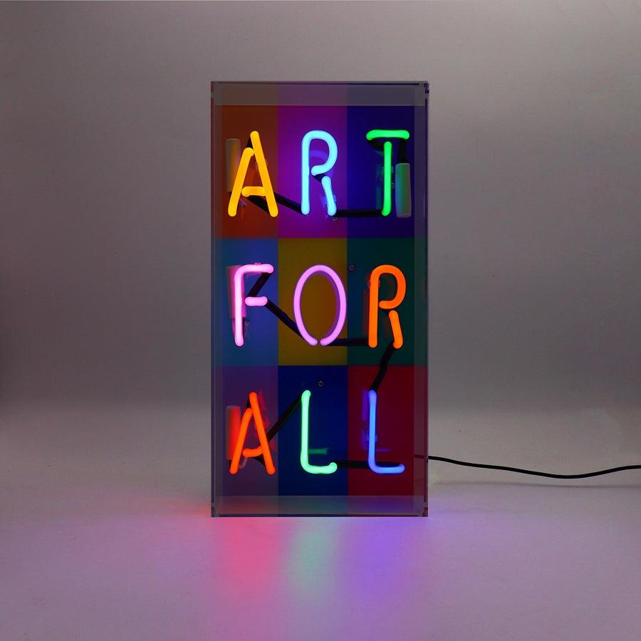 locomocean 'Art For All' Glass Neon Sign
