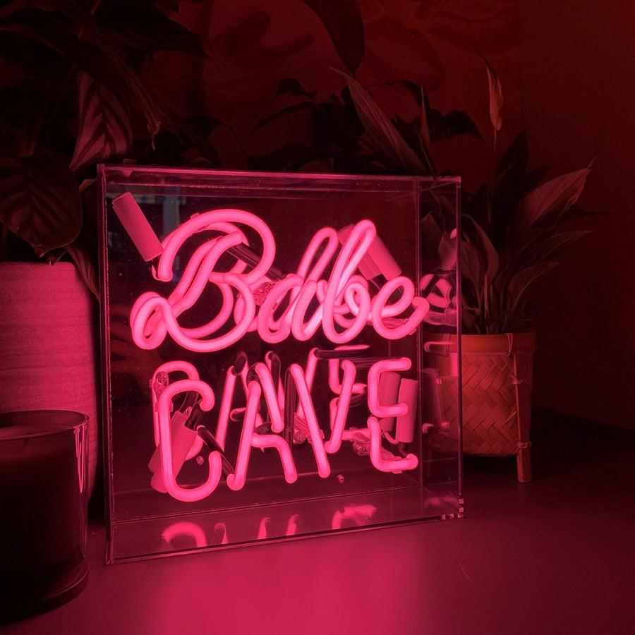 locomocean 'Babe Cave' Glass Neon Sign