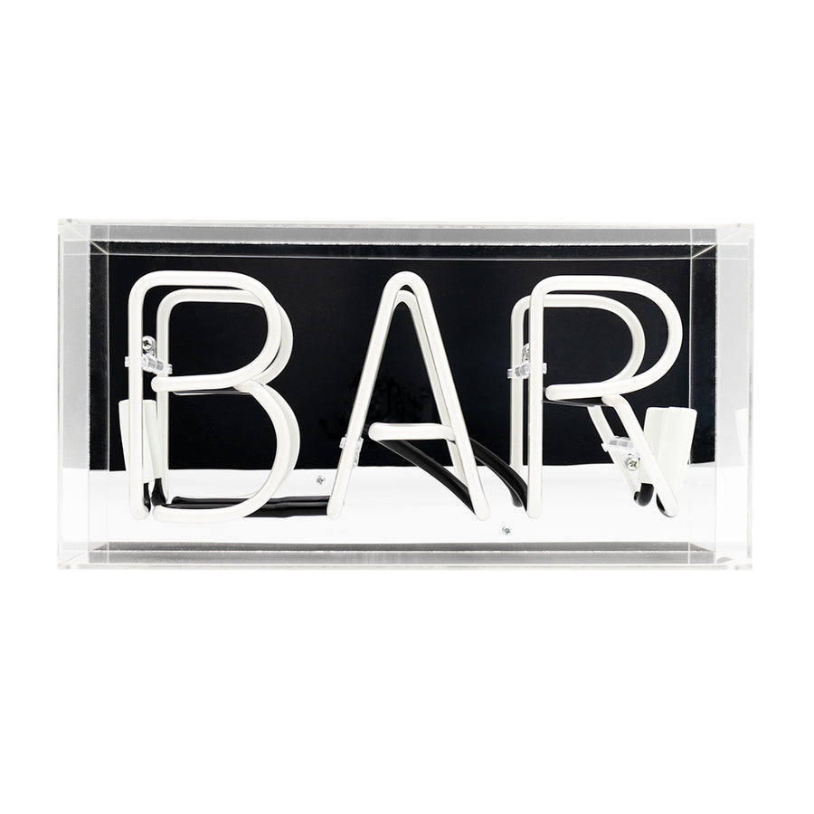 Locomocean 'Bar' Glass Neon Sign - PINK
