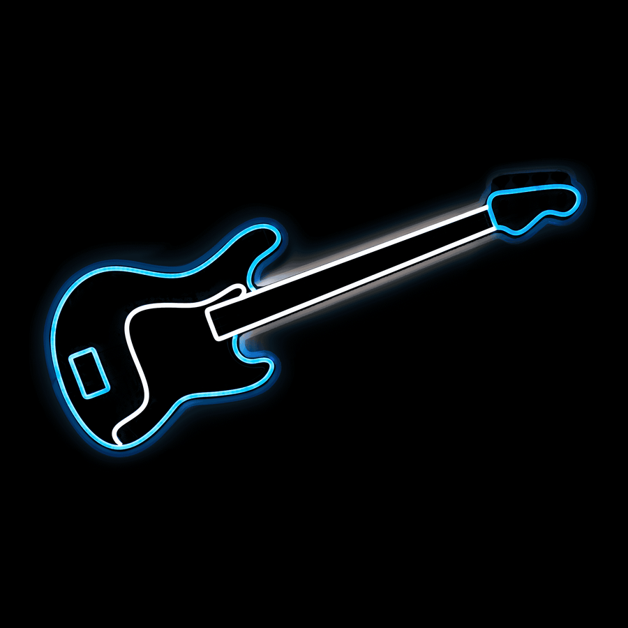 Locomocean 'Bass Guitar' Neon LED Sign - Wall Mounted