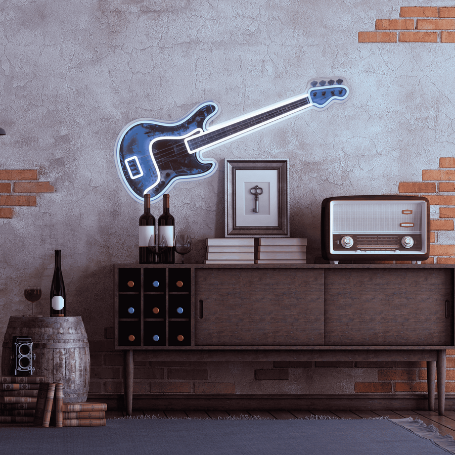 locomocean 'Bass Guitar' Neon LED Sign - Wall Mounted