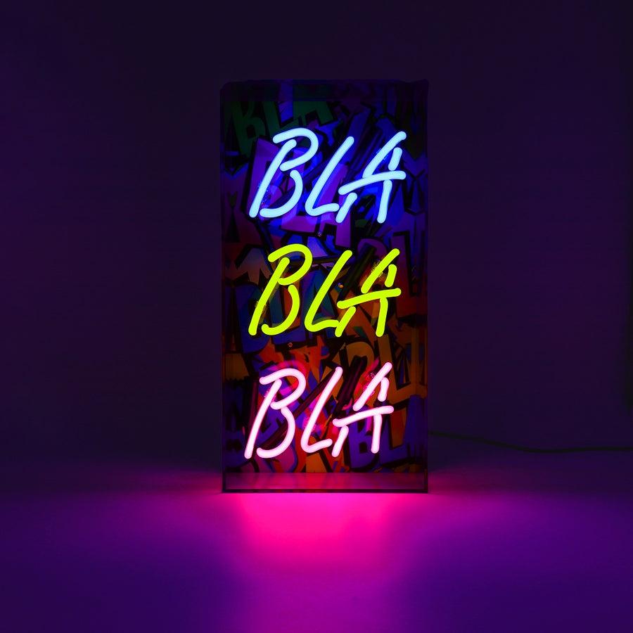 locomocean 'Bla Bla Bla' Glass Neon Sign