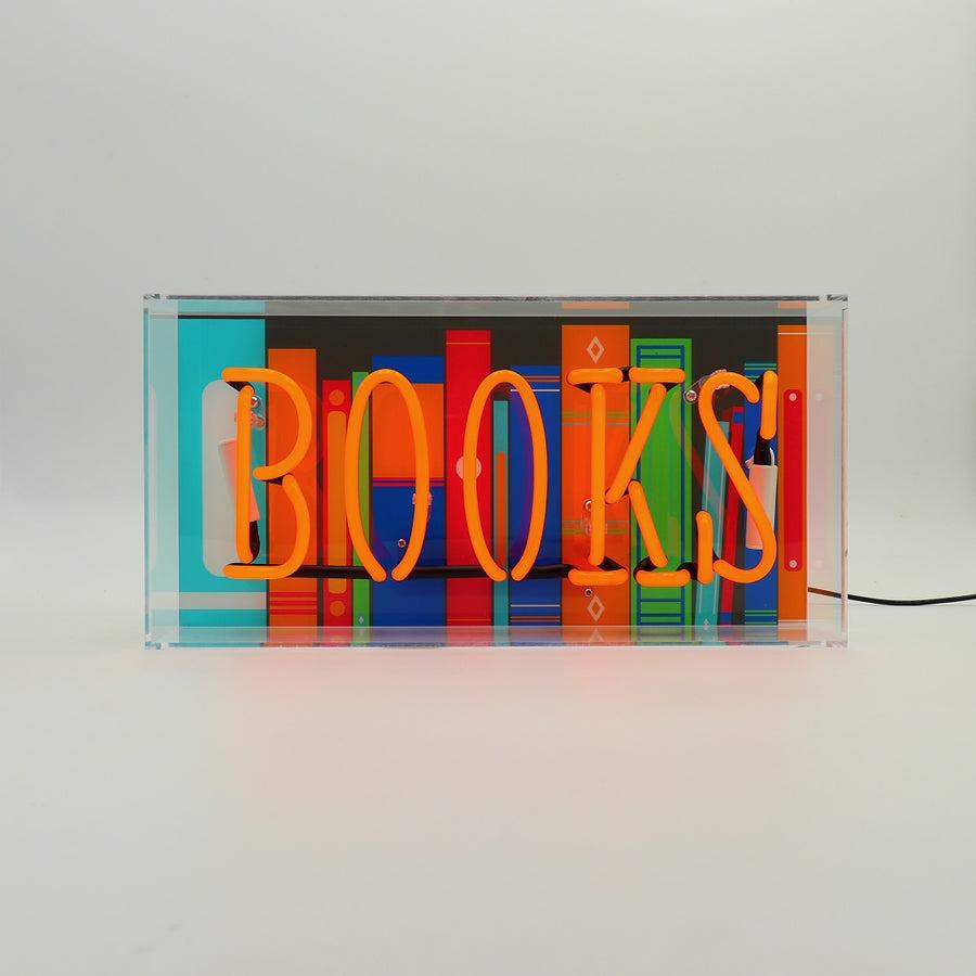 Locomocean 'Books' Glass Neon Sign
