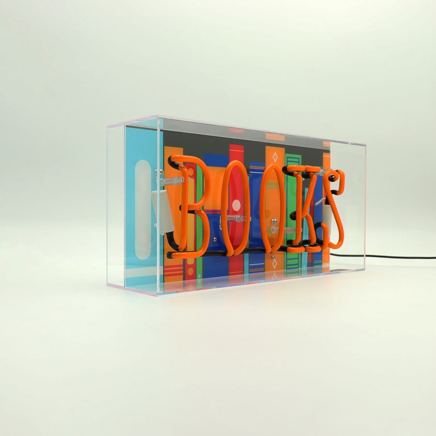 Locomocean 'Books' Glass Neon Sign