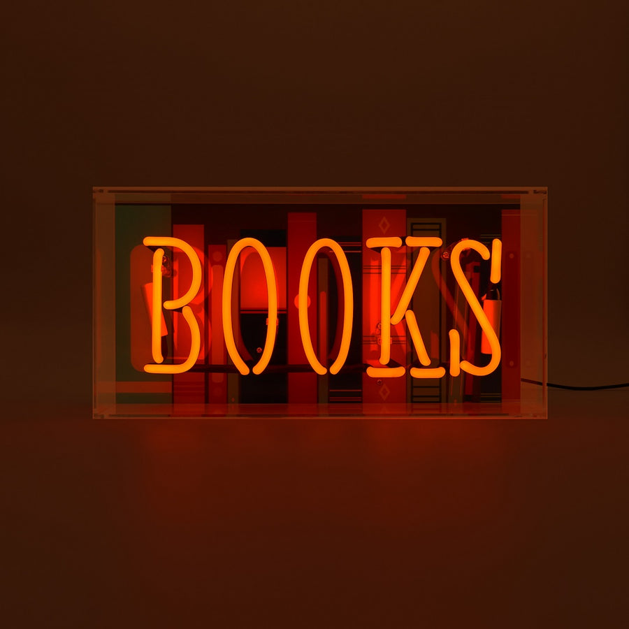 locomocean 'Books' Glass Neon Sign