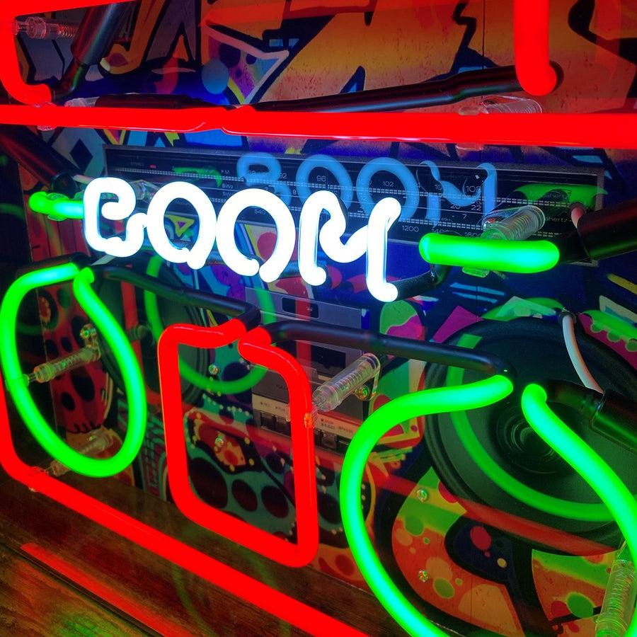 Locomocean 'Boom Box' Large Glass Neon Sign