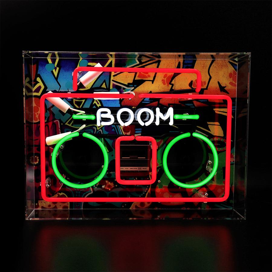 Locomocean 'Boom Box' Large Glass Neon Sign