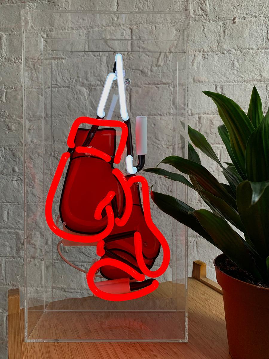 Locomocean 'Boxing Gloves' Glass Neon Sign