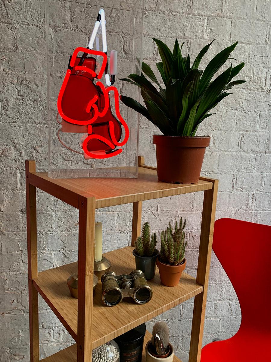 Locomocean 'Boxing Gloves' Glass Neon Sign