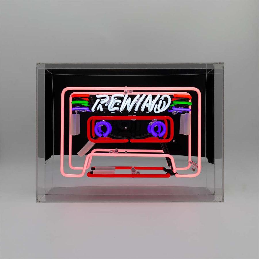 Locomocean 'Cassette' Large Glass Neon Sign