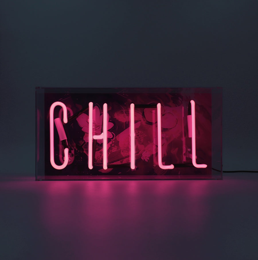 locomocean 'Chill' Glass Neon Sign