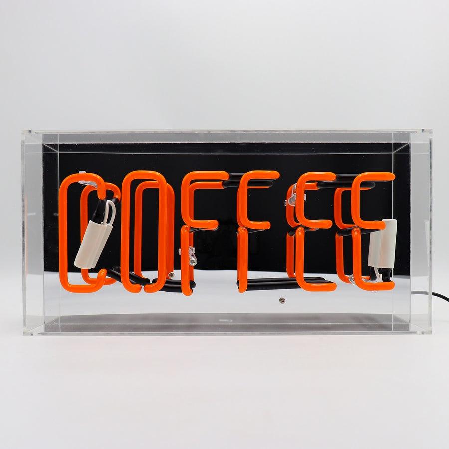 Locomocean 'Coffee' Glass Neon Sign - Orange