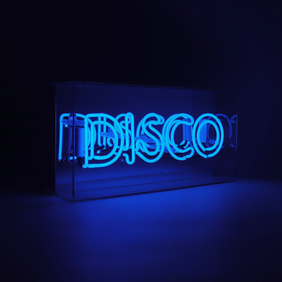 Locomocean 'Disco' Glass Neon Sign - Blue