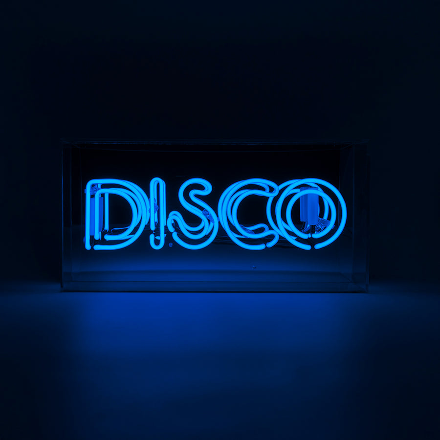 Locomocean 'Disco' Glass Neon Sign - Blue