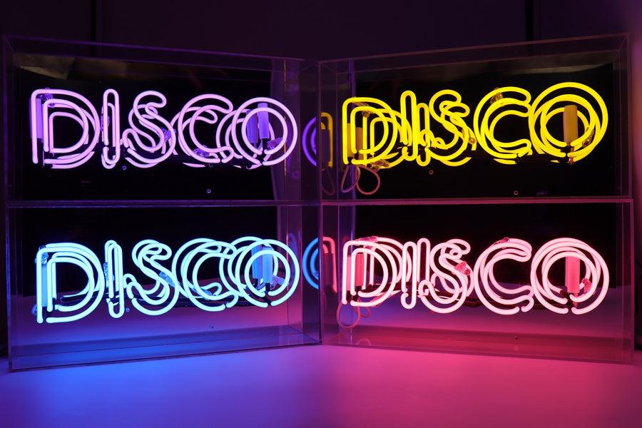 Locomocean 'Disco' Glass Neon Sign - Blue
