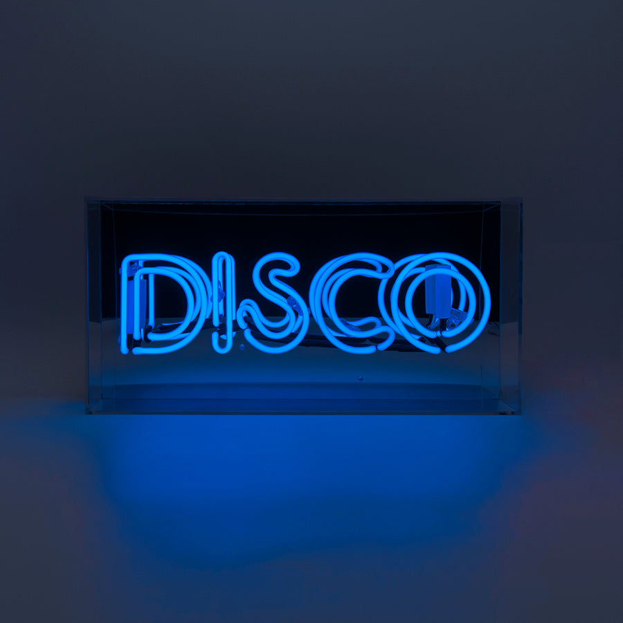 locomocean 'Disco' Glass Neon Sign - Blue