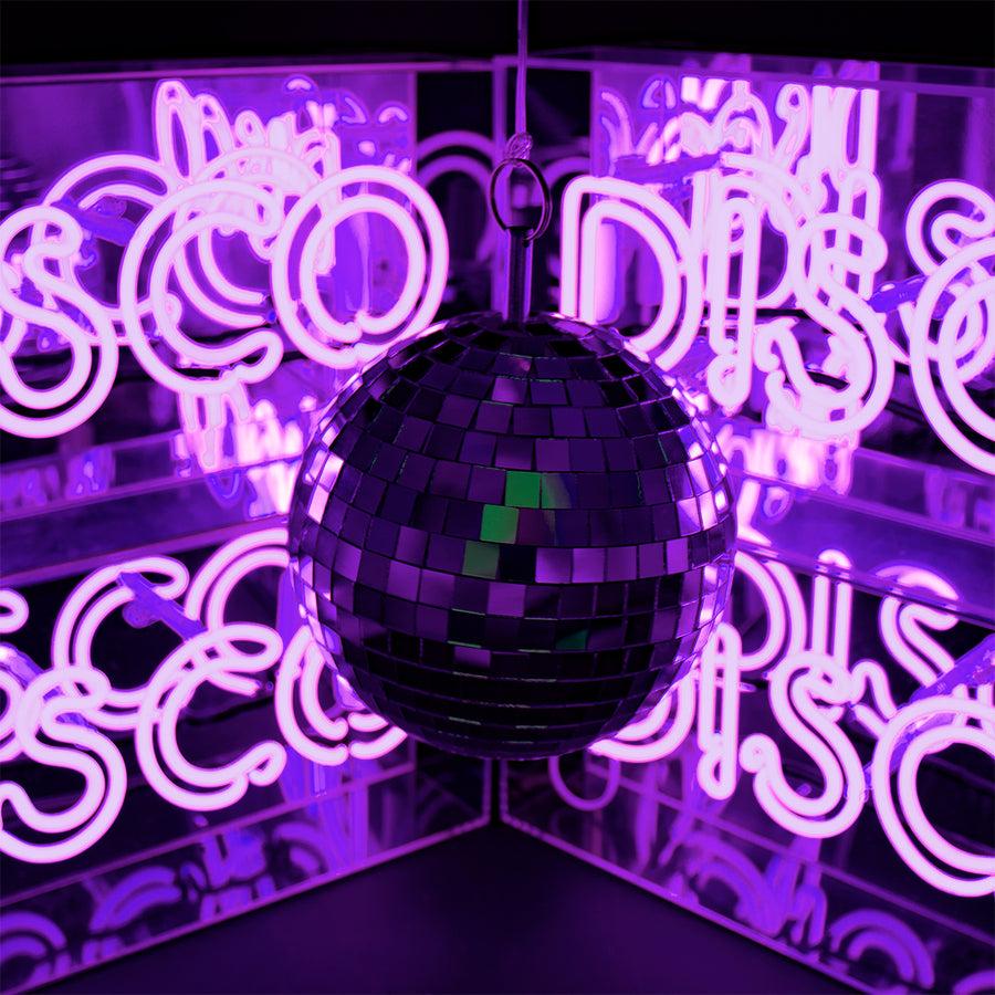 Locomocean 'Disco' Glass Neon Sign - Purple