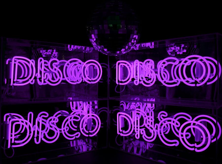 Locomocean 'Disco' Glass Neon Sign - Purple