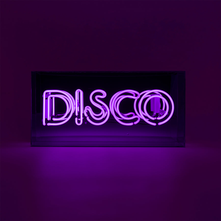 Locomocean 'Disco' Glass Neon Sign - Purple