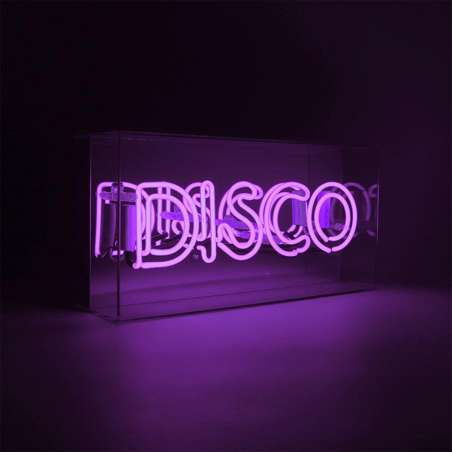 locomocean 'Disco' Glass Neon Sign - Purple