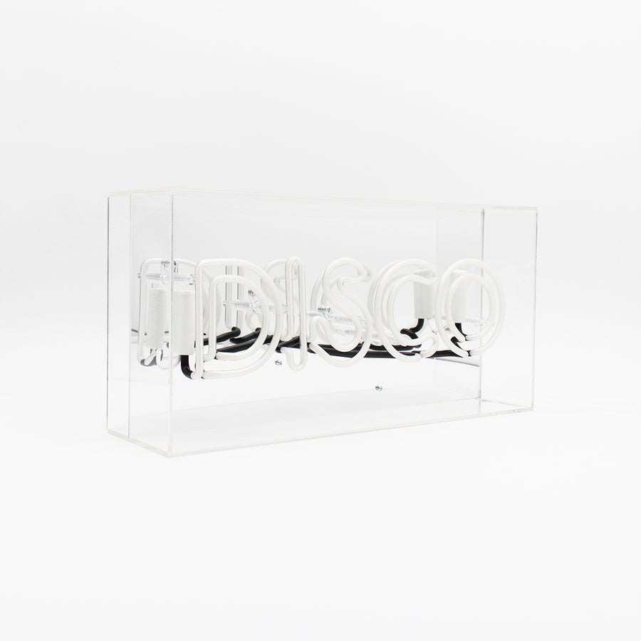 Locomocean 'Disco' Glass Neon Sign - Yellow