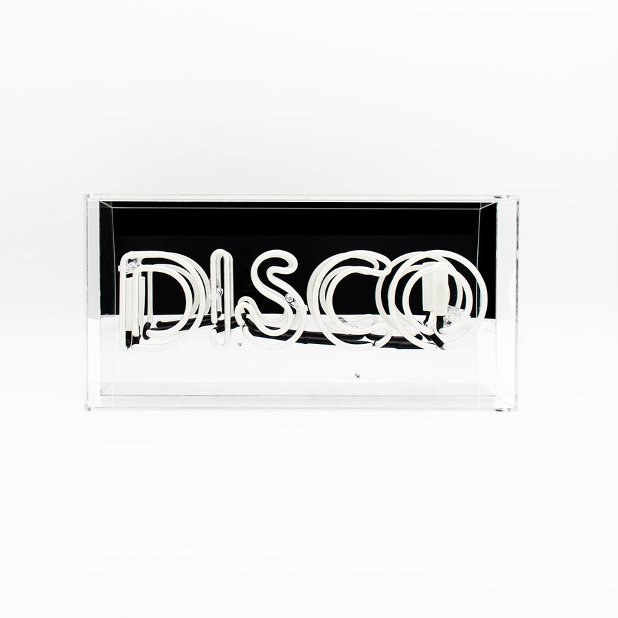 Locomocean 'Disco' Glass Neon Sign - Yellow