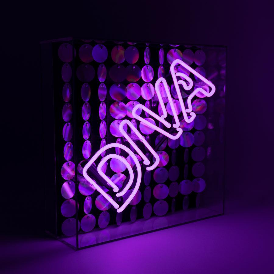 Locomocean 'Diva' Glass Neon Sign With Sequins