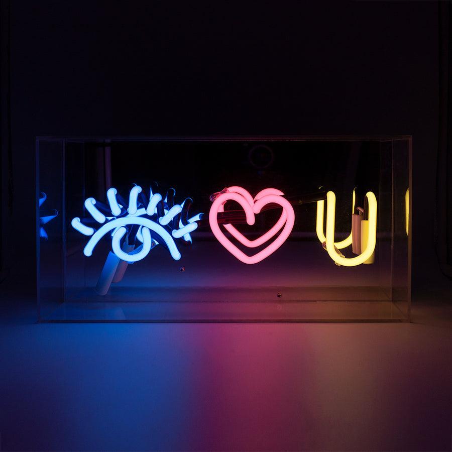 locomocean 'Eye Love You' Glass Neon Sign