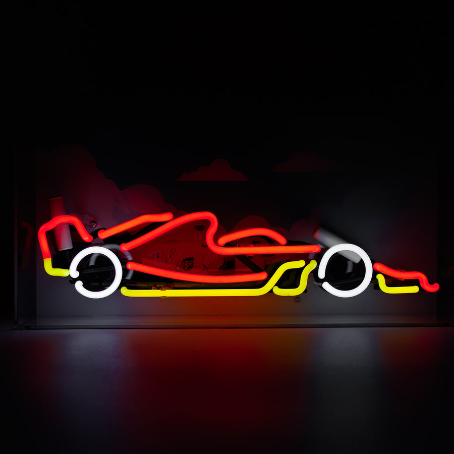 Locomocean 'Formula Racing Car' Glass Neon Sign