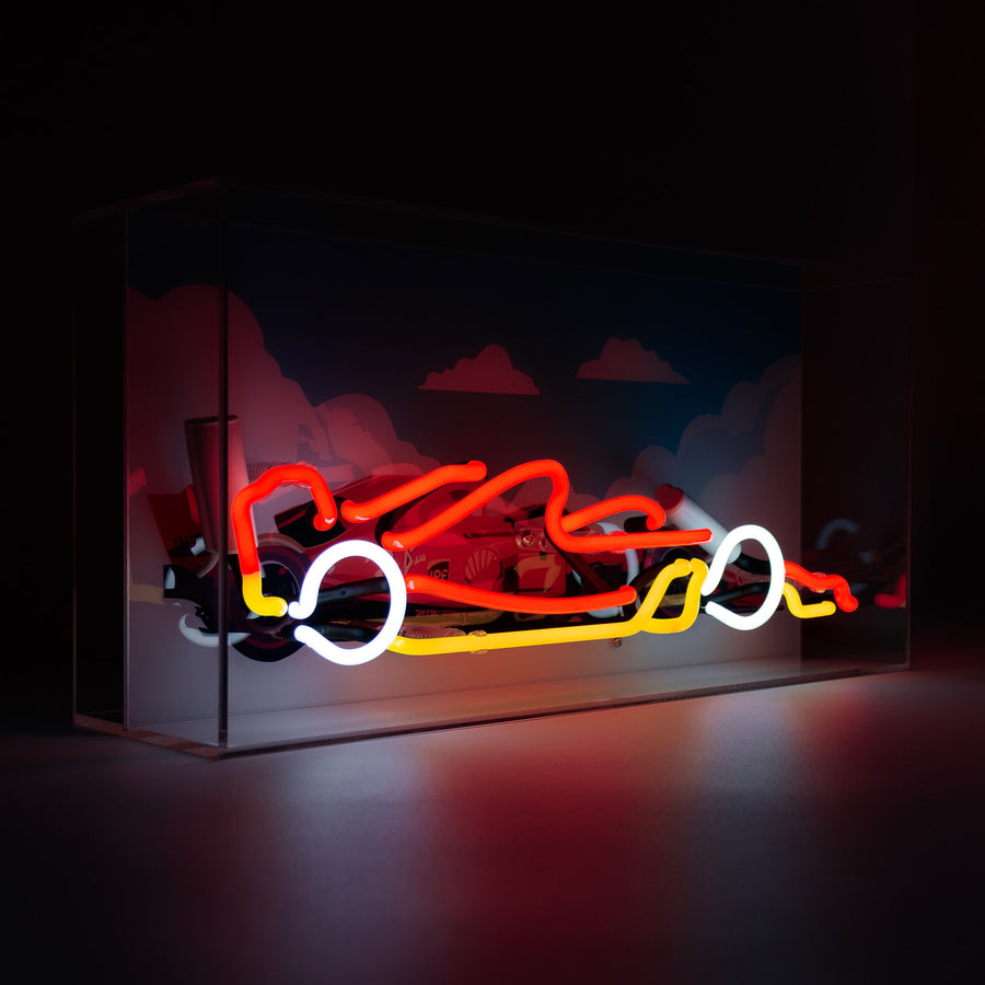 locomocean 'Formula Racing Car' Glass neon Sign
