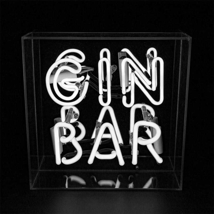 locomocean 'GIN Bar' Glass Neon Sign