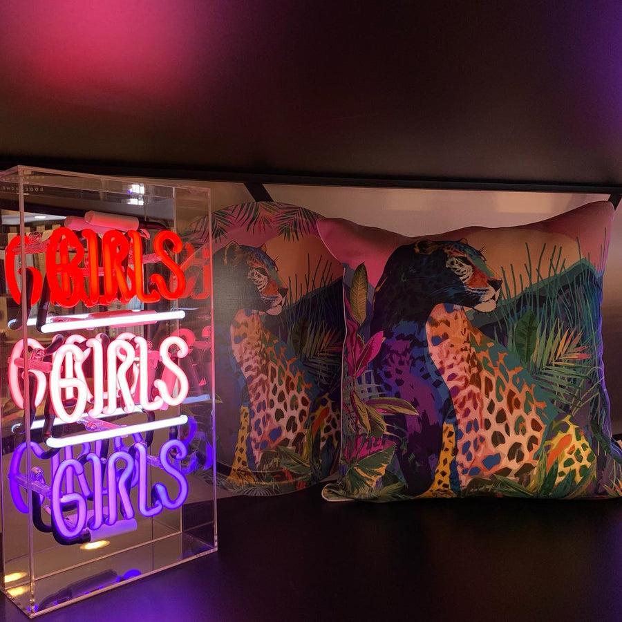 Locomocean 'Girls Girls Girls' Glass Neon Sign